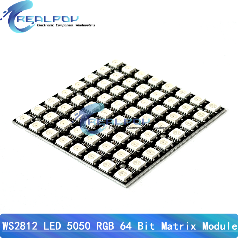 WS2812 LED 5050 RGB 8x8 64 Bit - огляд і ціна Rgb Led Matrix 8X8