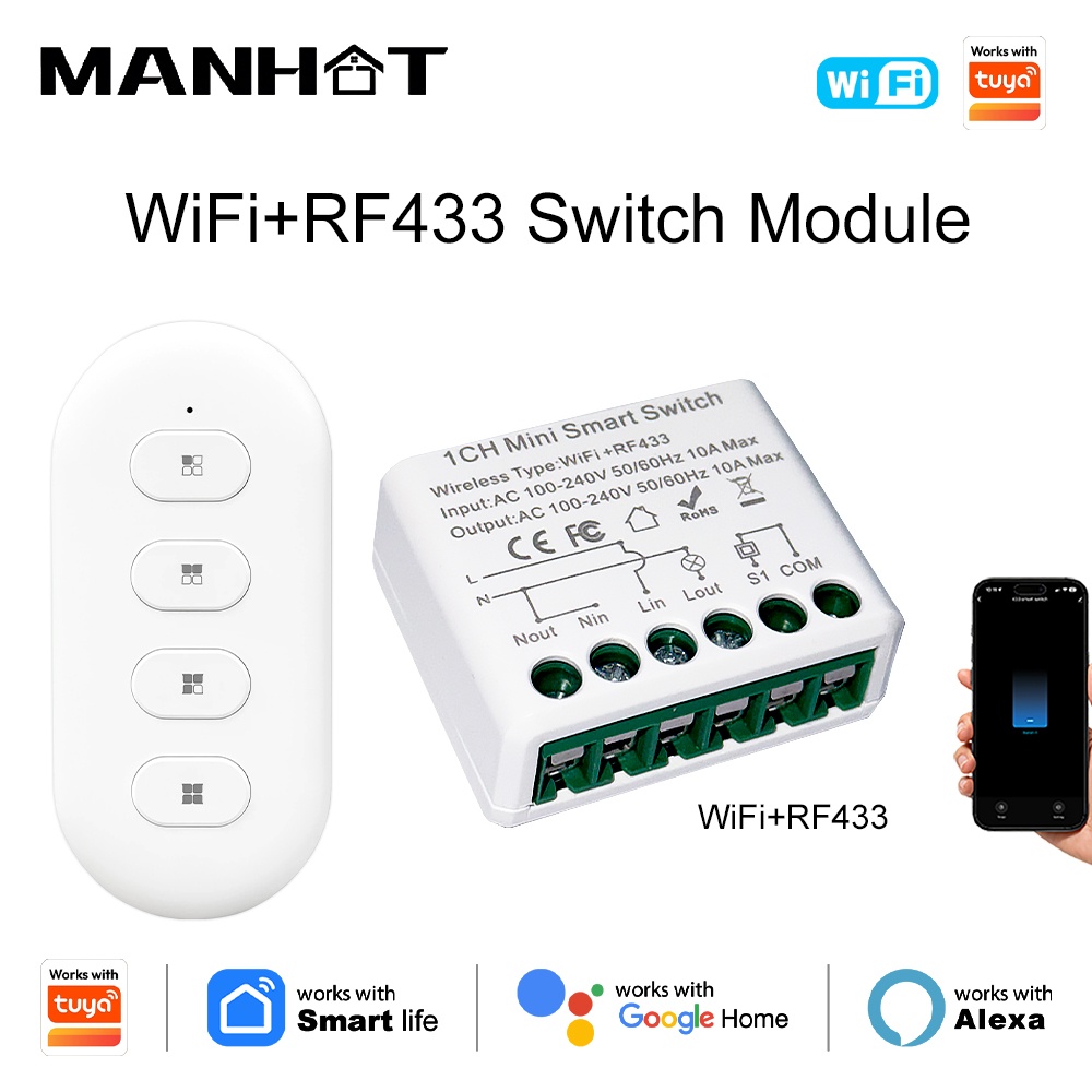 For Tuya WIFI 10A Smart Light  - огляд і ціна Diy Automation