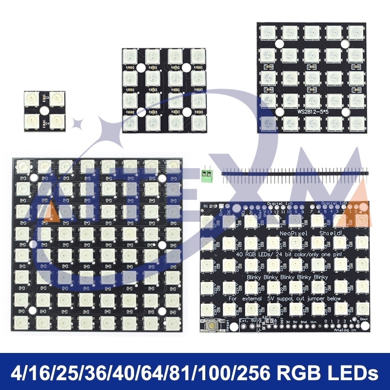 WS2812 Module 5050 RGB 4x4 8x8 - огляд і ціна Rgb Led Matrix 8X8