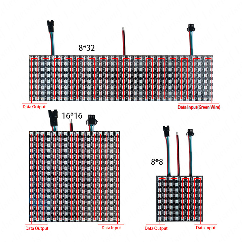 LED Digital Pixels Screen WS28 - огляд і ціна Rgb Led Matrix 8X8