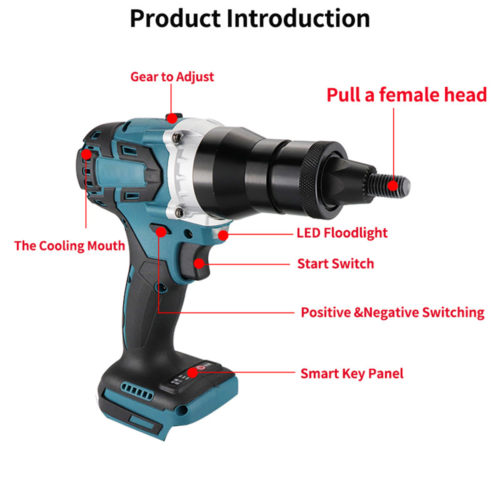 Electric Riveting Gun Brushles - огляд і ціна Home Automation Diy