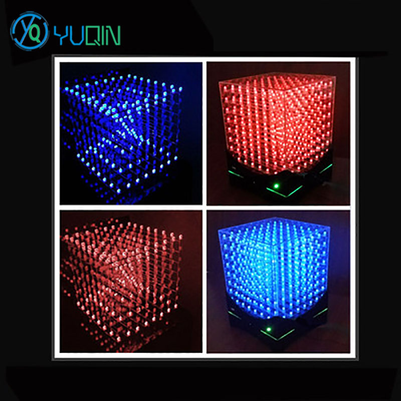 DIY 3D8 LED Cube Kit 8x8x8 wit - огляд і ціна Rgb Led Matrix 8X8
