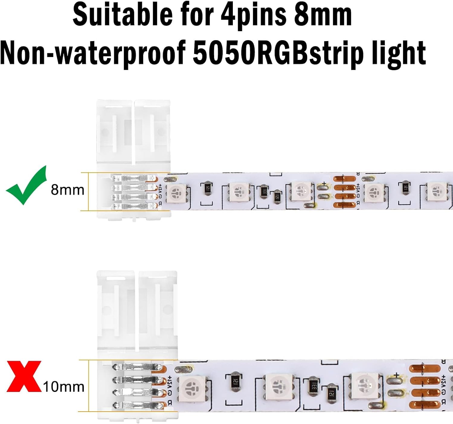8mm-10mm 4-Pin I Shape LED Str - огляд і ціна Rgb Led Matrix 8X8