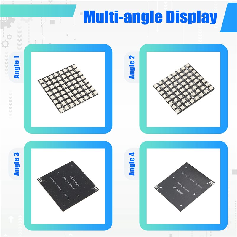 AT82-WS2812 LED 5050 RGB 8X8 L - огляд і ціна Rgb Led Matrix 8X8