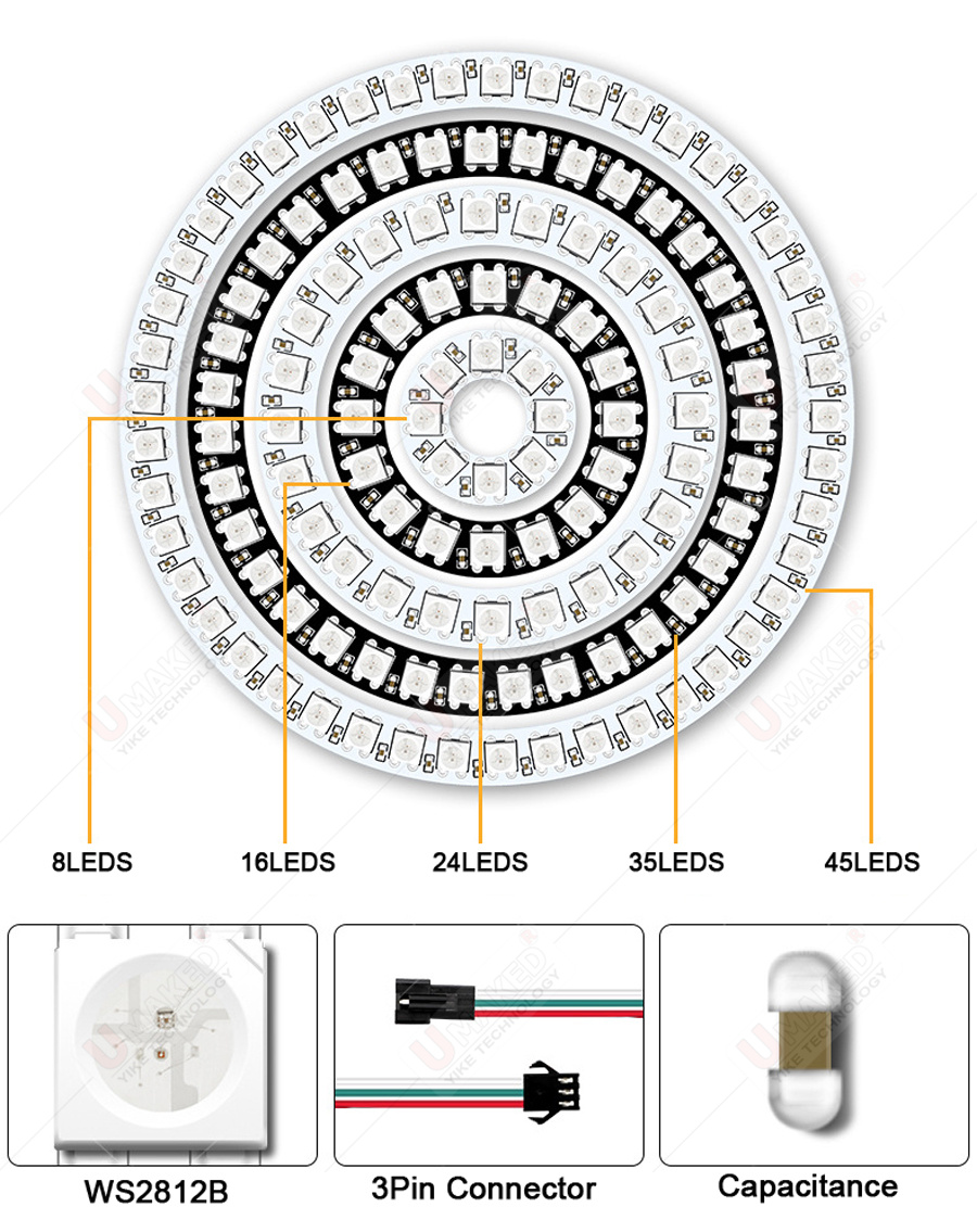 2pcs WS2812B Individually Addr - огляд і ціна Rgb Led Matrix 8X8