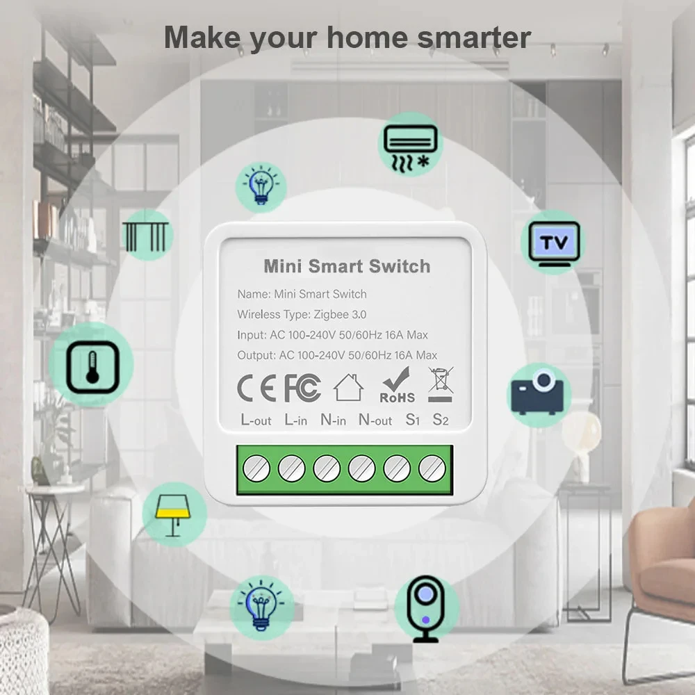 Mini WIFI Zigbee3.0 Smart Swit - огляд і ціна Home Automation Diy