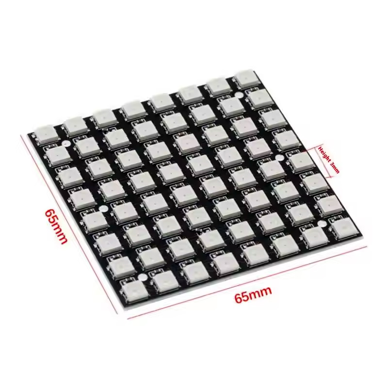 WS2812 LED 5050 RGB 8x8 64 Bit - огляд і ціна Rgb Led Matrix 8X8