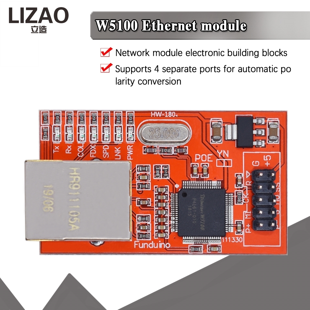 W5100 Ethernet Module, 3.3V LA - огляд і ціна Ethernet Module W5500