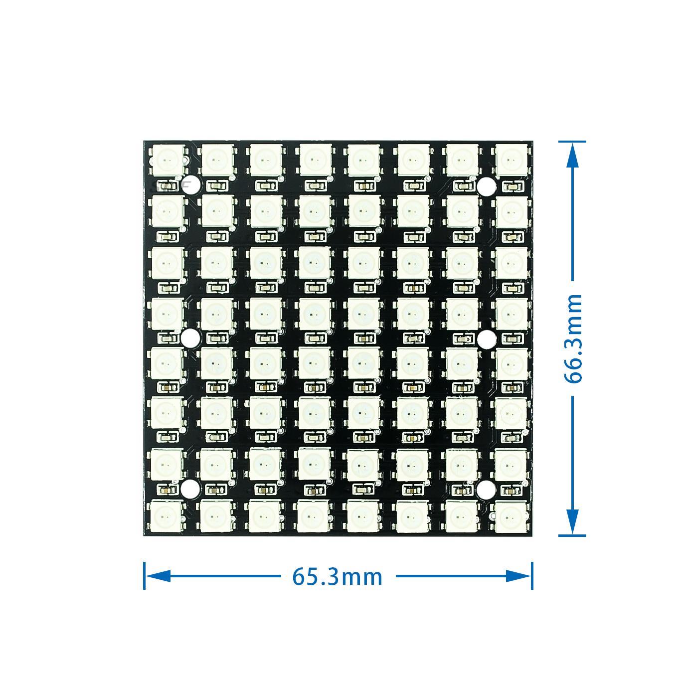 WS2812 LED 5050 RGB 8x8 4 16 2 - огляд і ціна Rgb Led Matrix 8X8