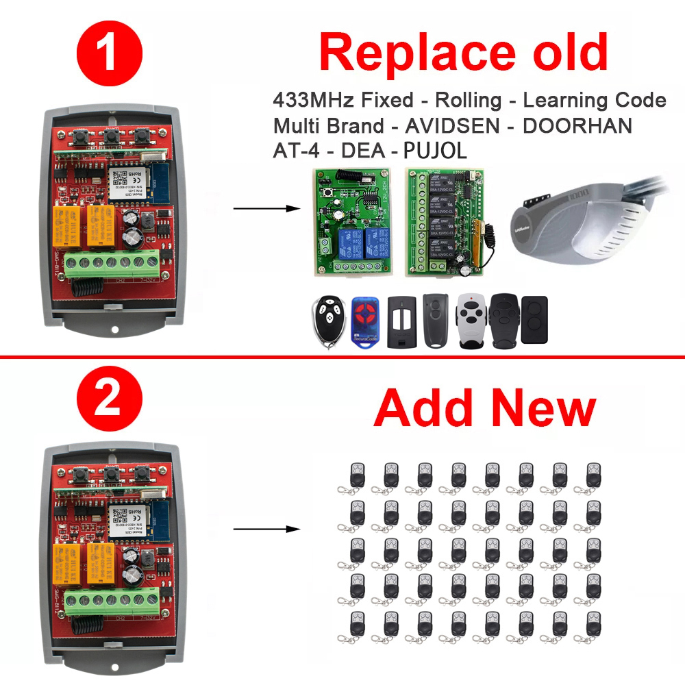 Tuya Auto Gate Control Opener  - огляд і ціна 433Mhz Receiver Module