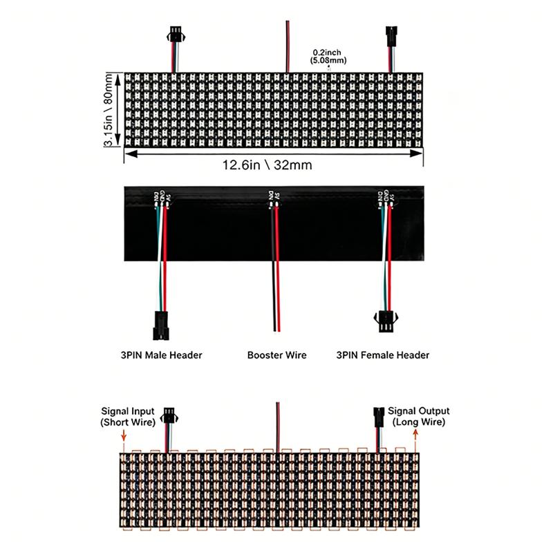 WS2812B Smart Pixel Module Mat - огляд і ціна Rgb Led Matrix 8X8
