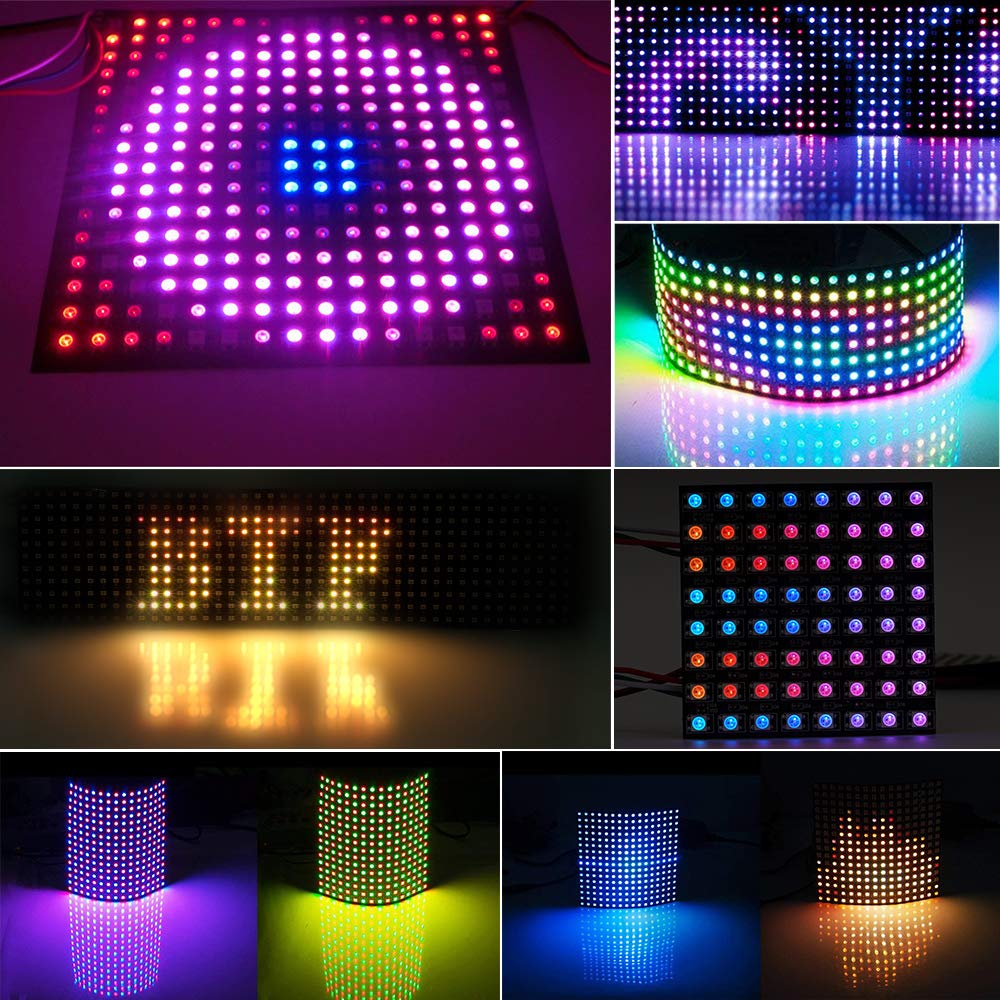 WS2812 LED 5050 RGB 8x8 64 Bit - огляд і ціна Rgb Led Matrix 8X8