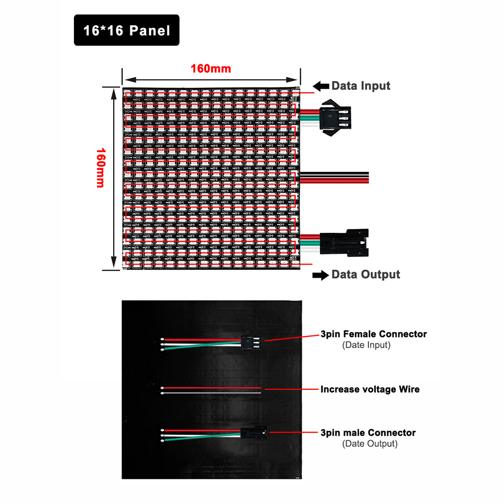 DC5V WS2812B 5050 RGB SMD Flex - огляд і ціна Rgb Led Matrix 8X8