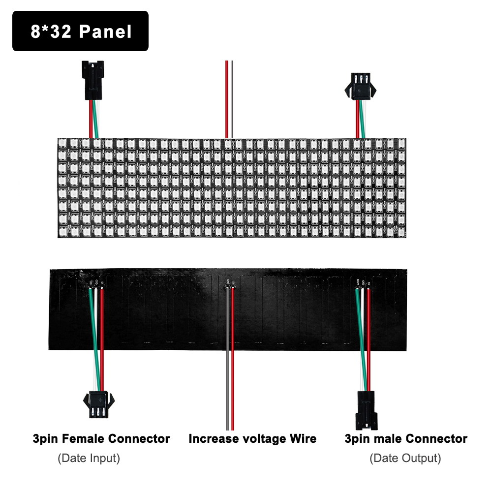 DC5V WS2812B 5050 RGB SMD Flex - огляд і ціна Rgb Led Matrix 8X8