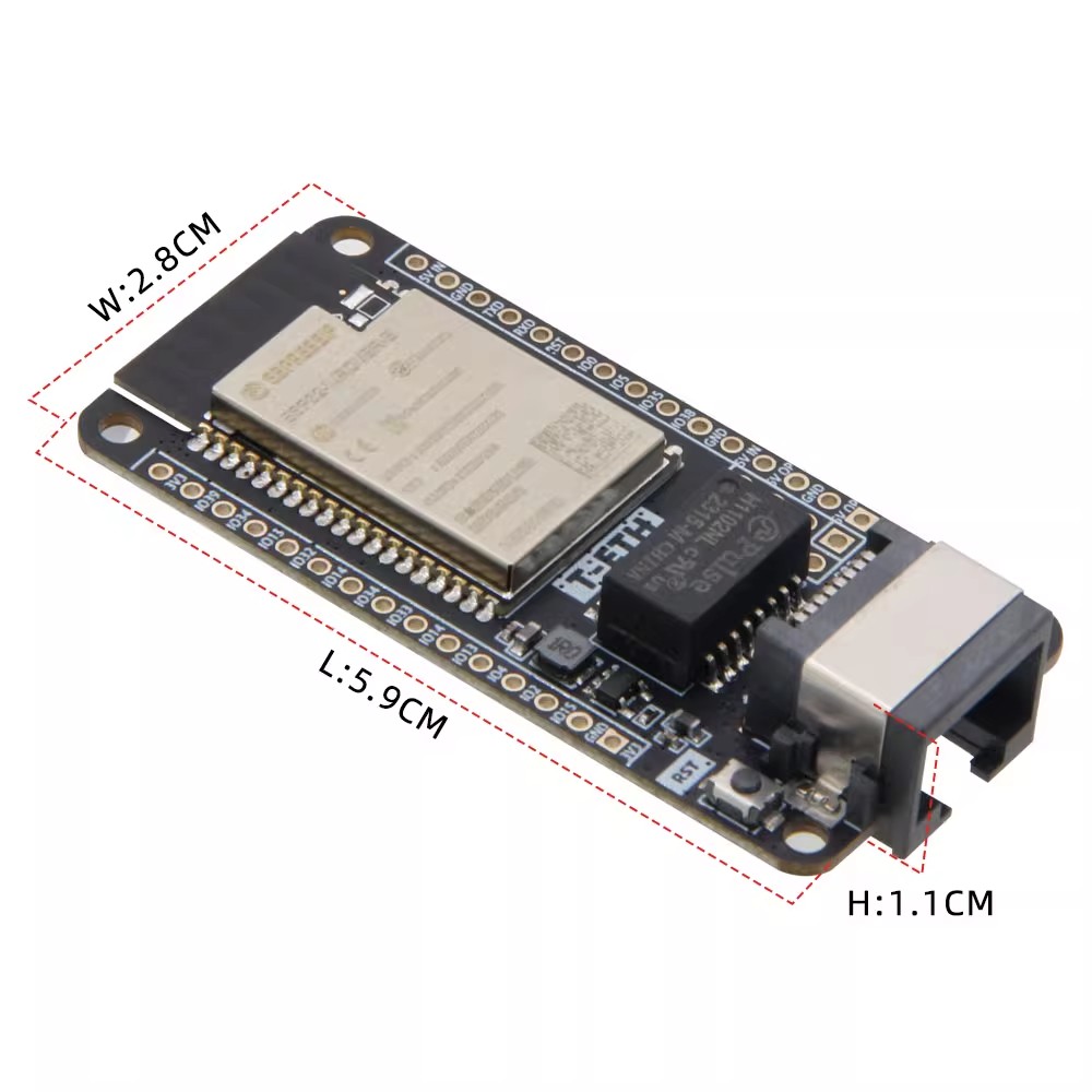 LILYGO T‑ETH‑Lite Dev Board,ES - огляд і ціна Ethernet Module W5500