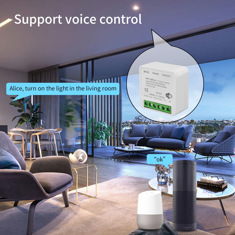 2 Way Mini DIY Smart Switch Tu - огляд і ціна Home Automation Diy